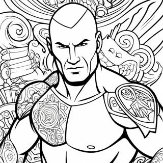 Randy Orton Intense Action Coloring Page 38953-31156