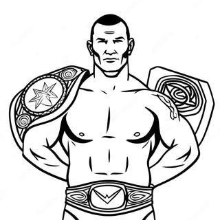 Randy Orton With Championship Belt Coloring Page 38954-31150