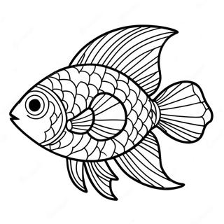 Realistic Tropical Fish Coloring Page 38983-31174