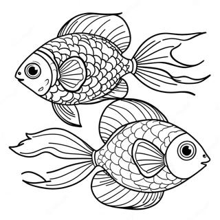 Realistic Tropical Fish Coloring Page 38983-31176