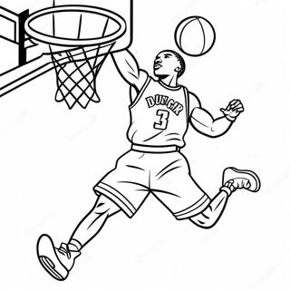 Basketball Player Dunking Coloring Page 38994-31185