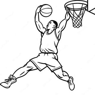 Basketball Player Dunking Coloring Page 38994-31187