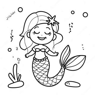 Happy Birthday Mermaid Coloring Pages