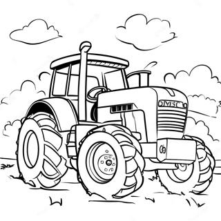 Pulling Tractor Coloring Page 39043-45669