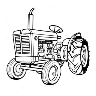 Vintage Pulling Tractor Coloring Page 39044-31224