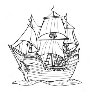 Mayflower Ship Coloring Page 39063-31233