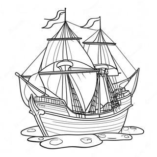 Mayflower Ship Coloring Page 39063-31234