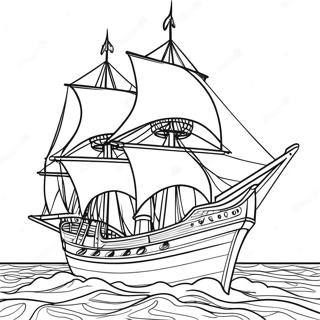 Mayflower Ship Coloring Page 39063-31236