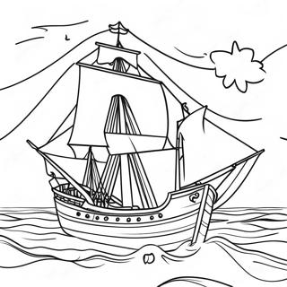 Historical Mayflower Voyage Coloring Page 39064-31238