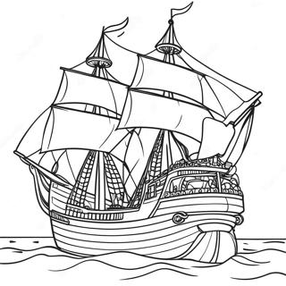 Historical Mayflower Voyage Coloring Page 39064-31239