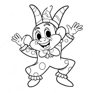 Colorful Jester Performing Tricks Coloring Page 39074-31248