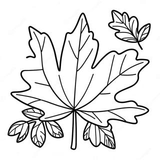 Cute Maple Leaf Coloring Page 39084-31256