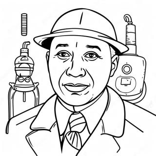 Garrett Morgan With Invention Coloring Page 39094-31262