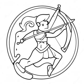 Sagittarius Zodiac Sign Coloring Page 39103-31266