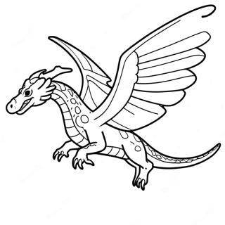 Majestic Sandwing Dragon In Flight Coloring Page 39124-31285