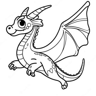 Majestic Sandwing Dragon In Flight Coloring Page 39124-31287