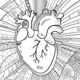 Detailed Heart Anatomy Coloring Page 3916-3167