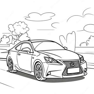 Sporty Lexus Car Coloring Page 39174-31327