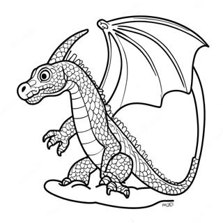 Majestic Water Dragon Flying Coloring Page 39194-31351