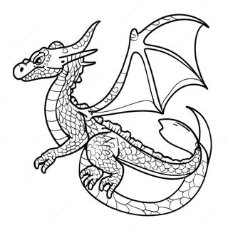 Majestic Water Dragon Flying Coloring Page 39194-31352