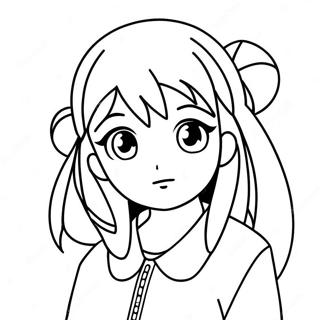 Anime Girl Coloring Page 391-305