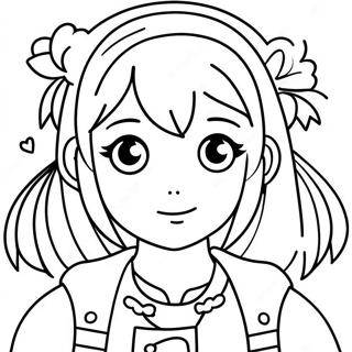 Anime Girl Coloring Page 391-306