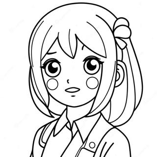 Anime Girl Coloring Page 391-308