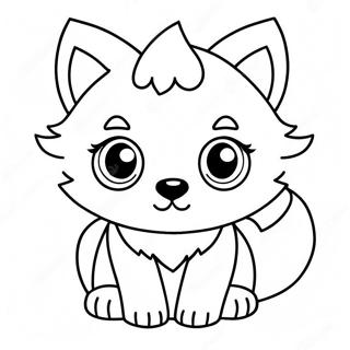 Kawaii Cute Wolf Coloring Page 39213-31358