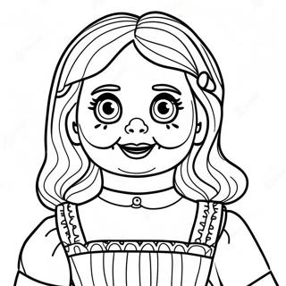 Annabelle Scary Doll Coloring Page 39233-31373