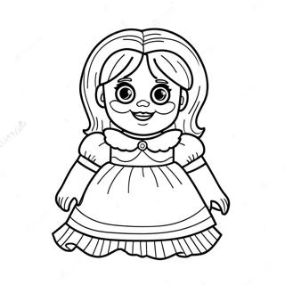 Annabelle Scary Doll Coloring Page 39233-31376