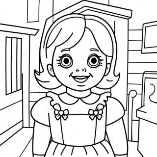 Annabelle In Haunted House Coloring Page 39234-31370