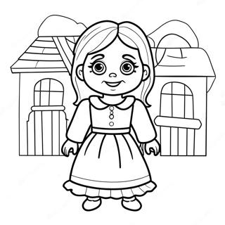 Annabelle In Haunted House Coloring Page 39234-31372