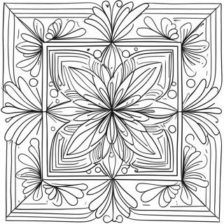 Fun Geometric Square Coloring Page 39244-31383