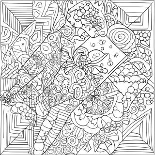 Fun Geometric Square Coloring Page 39244-31384