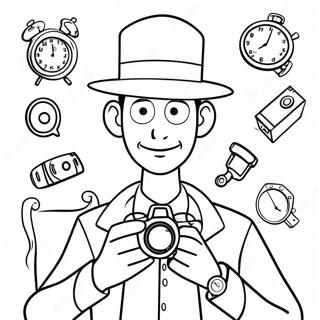 Inspector Gadget With Cool Gadgets Coloring Page 39254-31390