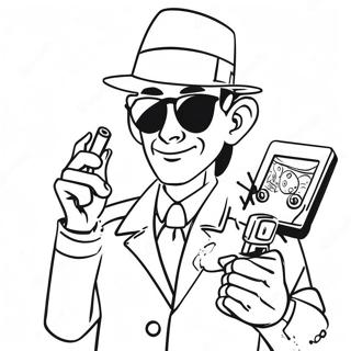 Inspector Gadget With Cool Gadgets Coloring Page 39254-31391