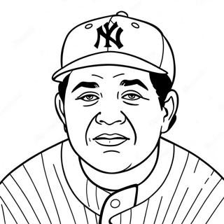 Babe Ruth Baseball Legend Coloring Page 39273-31402