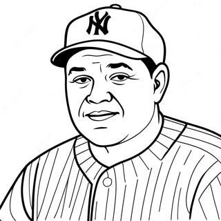 Babe Ruth Baseball Legend Coloring Page 39273-31403