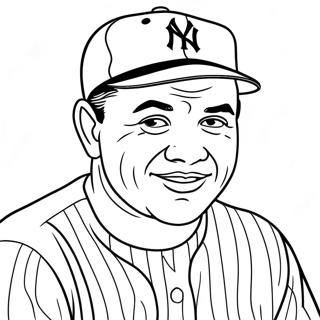 Babe Ruth Baseball Legend Coloring Page 39273-31404