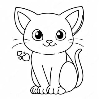 Cute Mew With Sparkling Eyes Coloring Page 3927-3178