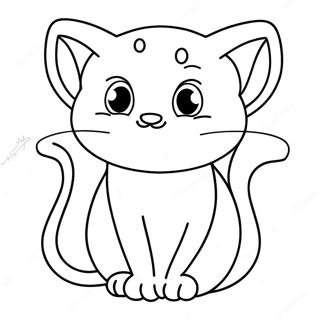 Cute Mew With Sparkling Eyes Coloring Page 3927-3179