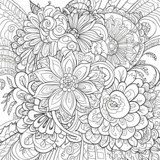 Hard Flower Coloring Pages