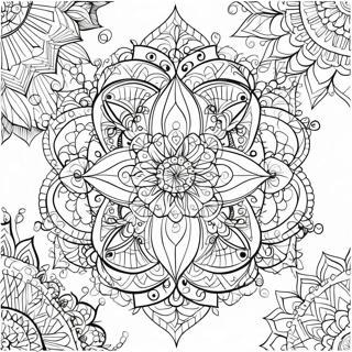 Intricate Sacred Geometry Patterns Coloring Page 39314-31433