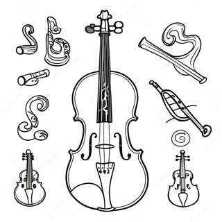 Violin Coloring Page 39323-31438