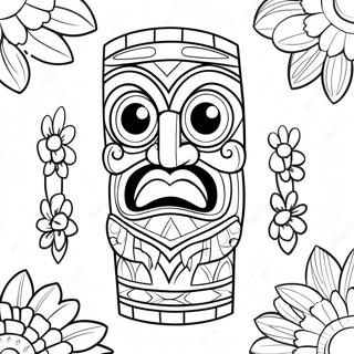 Tiki Coloring Pages