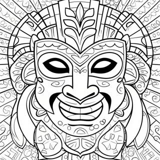 Tiki Coloring Pages