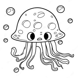 Spongebob Jellyfish Coloring Page 39363-31463