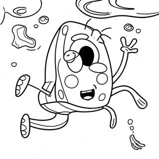 Spongebob Catching Jellyfish Coloring Page 39364-31467