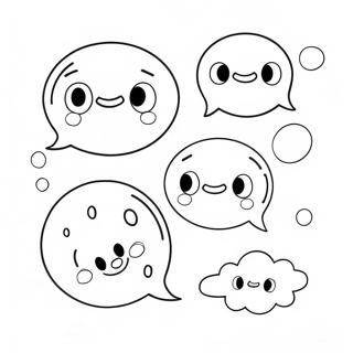 Cute Cartoon Bubbles Coloring Page 3937-3197