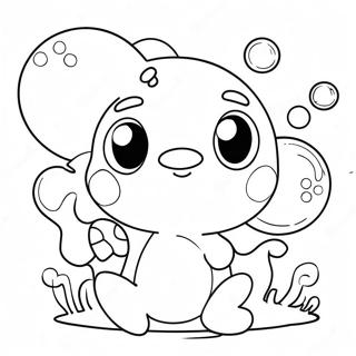 Cute Cartoon Bubbles Coloring Page 3937-3200